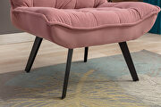 Modern soft pink velvet fabric large accent chair with ottoman by La Spezia additional picture 7