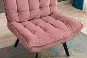 Modern soft pink velvet fabric large accent chair with ottoman by La Spezia additional picture 8