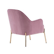 Modern new soft velvet material pink ergonomics accent chair living room additional photo 4 of 18