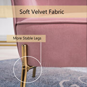 Modern new soft velvet material pink ergonomics accent chair living room additional photo 5 of 18
