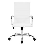 High back office chair home desk chair pu leather white by La Spezia additional picture 6