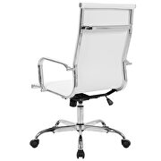 High back office chair home desk chair pu leather white by La Spezia additional picture 10