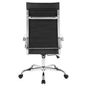 High back office chair home desk chair pu leather black by La Spezia additional picture 2