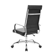 High back office chair home desk chair pu leather black by La Spezia additional picture 3