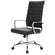 High back office chair home desk chair pu leather black by La Spezia additional picture 4