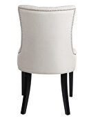 Beige fabric dining chairs with nailheads style (2 pcs set） by La Spezia additional picture 5