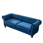 Blue velvet couch, chesterfield sofa by La Spezia additional picture 13