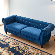Blue velvet couch, chesterfield sofa by La Spezia additional picture 6