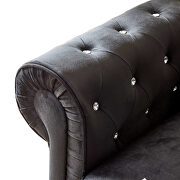 Black velvet couch, chesterfield sofa by La Spezia additional picture 15