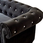 Black velvet couch, chesterfield sofa by La Spezia additional picture 16