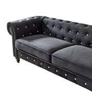 Black velvet couch, chesterfield sofa by La Spezia additional picture 17