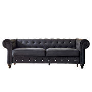 Black velvet couch, chesterfield sofa by La Spezia additional picture 18