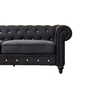 Black velvet couch, chesterfield sofa by La Spezia additional picture 19