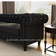 Black velvet couch, chesterfield sofa additional photo 3 of 18