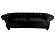 Black velvet couch, chesterfield sofa additional photo 5 of 18