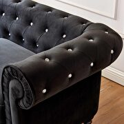 Black velvet couch, chesterfield sofa by La Spezia additional picture 6