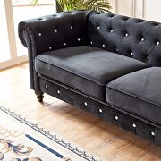 Black velvet couch, chesterfield sofa by La Spezia additional picture 7