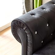 Black velvet couch, chesterfield sofa by La Spezia additional picture 9
