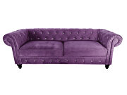 Purple velvet couch, chesterfield sofa additional photo 2 of 14