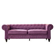 Purple velvet couch, chesterfield sofa by La Spezia additional picture 11