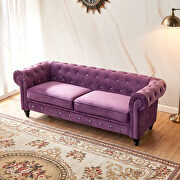 Purple velvet couch, chesterfield sofa by La Spezia additional picture 12