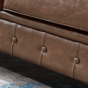 Retro style brown pu couch chesterfield sofas by La Spezia additional picture 12