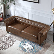 Retro style brown pu couch chesterfield sofas by La Spezia additional picture 16
