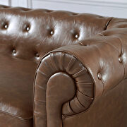 Retro style brown pu couch chesterfield sofas by La Spezia additional picture 8