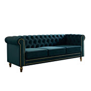 Chesterfield style green velvet tufted sofa by La Spezia additional picture 11