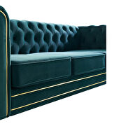 Chesterfield style green velvet tufted sofa by La Spezia additional picture 10