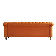 Chesterfield style orange velvet tufted sofa by La Spezia additional picture 8