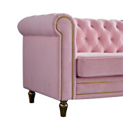 Chesterfield style pink velvet tufted sofa by La Spezia additional picture 4