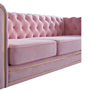 Chesterfield style pink velvet tufted sofa by La Spezia additional picture 5