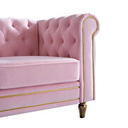 Chesterfield style pink velvet tufted sofa by La Spezia additional picture 6