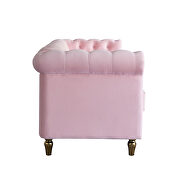 Chesterfield style pink velvet tufted sofa by La Spezia additional picture 7