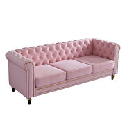 Chesterfield style pink velvet tufted sofa by La Spezia additional picture 8