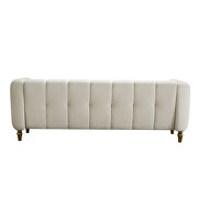 Beige velvet fabric tufted low-profile modern sofa by La Spezia additional picture 2