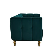Green velvet fabric tufted low-profile modern sofa by La Spezia additional picture 3