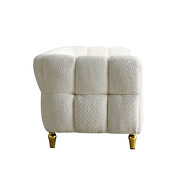 Golden trim & legs sofa in beige boucle fabric by La Spezia additional picture 2