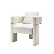 Beige boucle upholstered accent chair by La Spezia additional picture 11