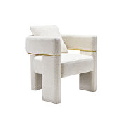 Beige boucle upholstered accent chair by La Spezia additional picture 12