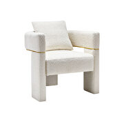 Beige boucle upholstered accent chair by La Spezia additional picture 7