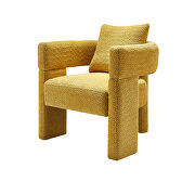 Yellow boucle upholstered accent chair by La Spezia additional picture 12
