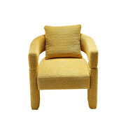 Yellow boucle upholstered accent chair by La Spezia additional picture 13