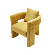 Yellow boucle upholstered accent chair by La Spezia additional picture 6