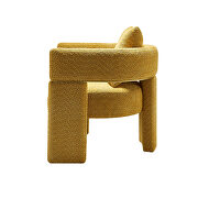 Yellow boucle upholstered accent chair by La Spezia additional picture 10