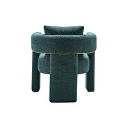 Green boucle upholstered accent chair by La Spezia additional picture 2