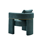 Green boucle upholstered accent chair by La Spezia additional picture 3