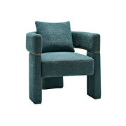 Green boucle upholstered accent chair by La Spezia additional picture 5
