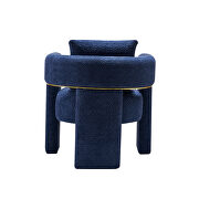 Navy blue boucle upholstered accent chair by La Spezia additional picture 3